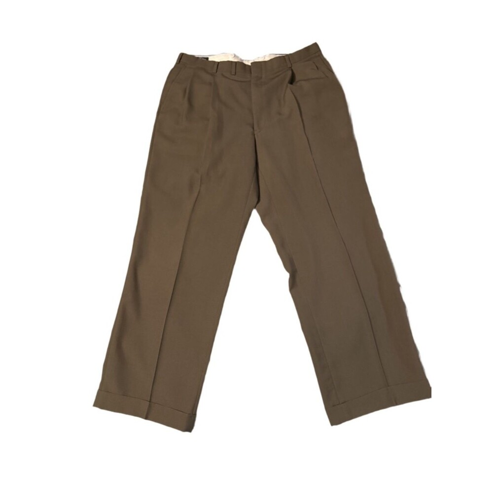 Vintage 1970s Jack Nicklaus Hart Schaffner & Marx Brown Pleated Dress Pants